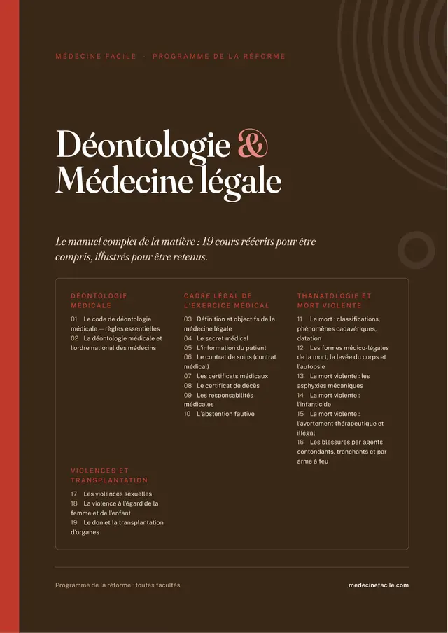 Médecine légale et déontologie — page 1