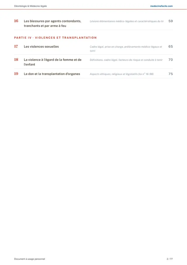 Médecine légale et déontologie — page 2