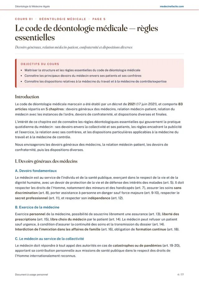 Médecine légale et déontologie — page 4