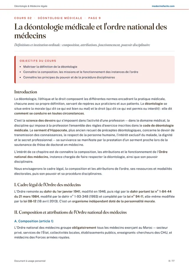 Médecine légale et déontologie — page 8