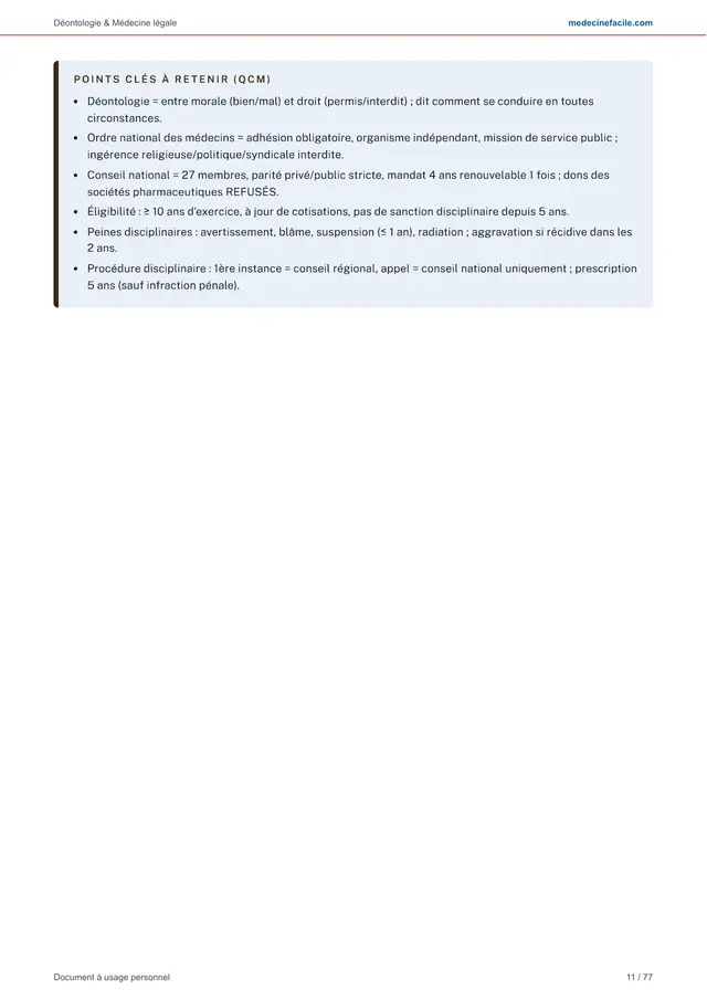 Médecine légale et déontologie — page 11