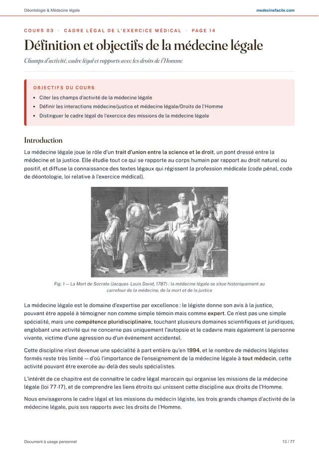 Médecine légale et déontologie — page 13